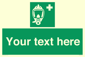 Custom sign safe condition Emergency escape breathing device